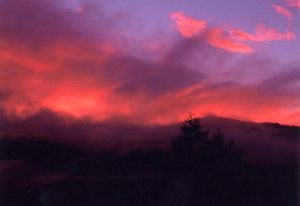 ８月の夕景